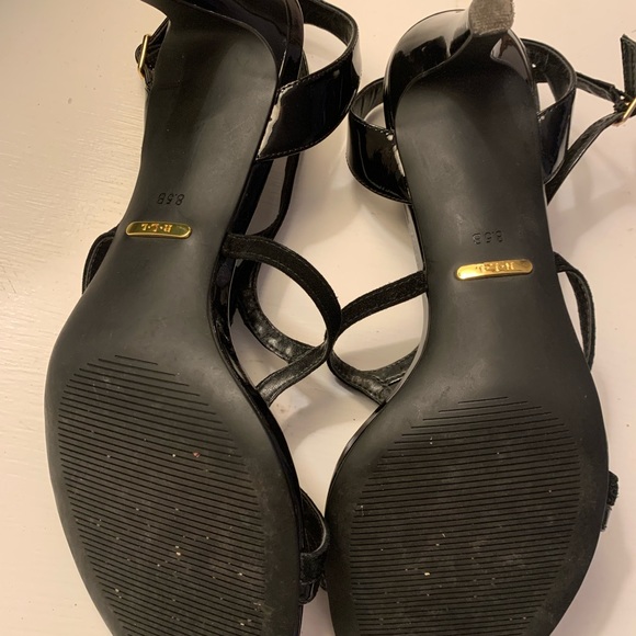 Ralph Lauren black strap heels size 8.5 - Picture 5 of 6